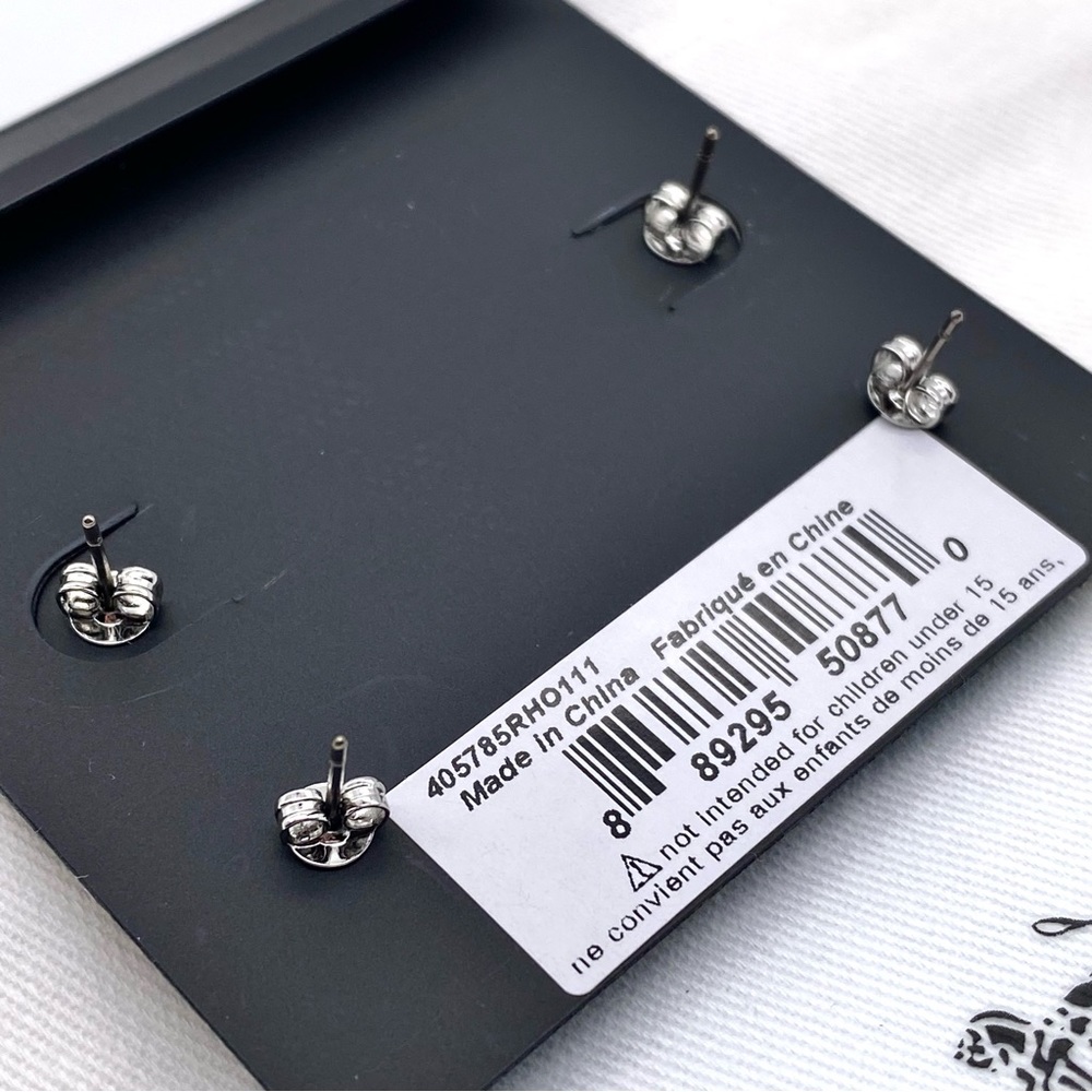 NWT Coach Signature C & Stone Stud Earrings Set - Picture 12 of 15